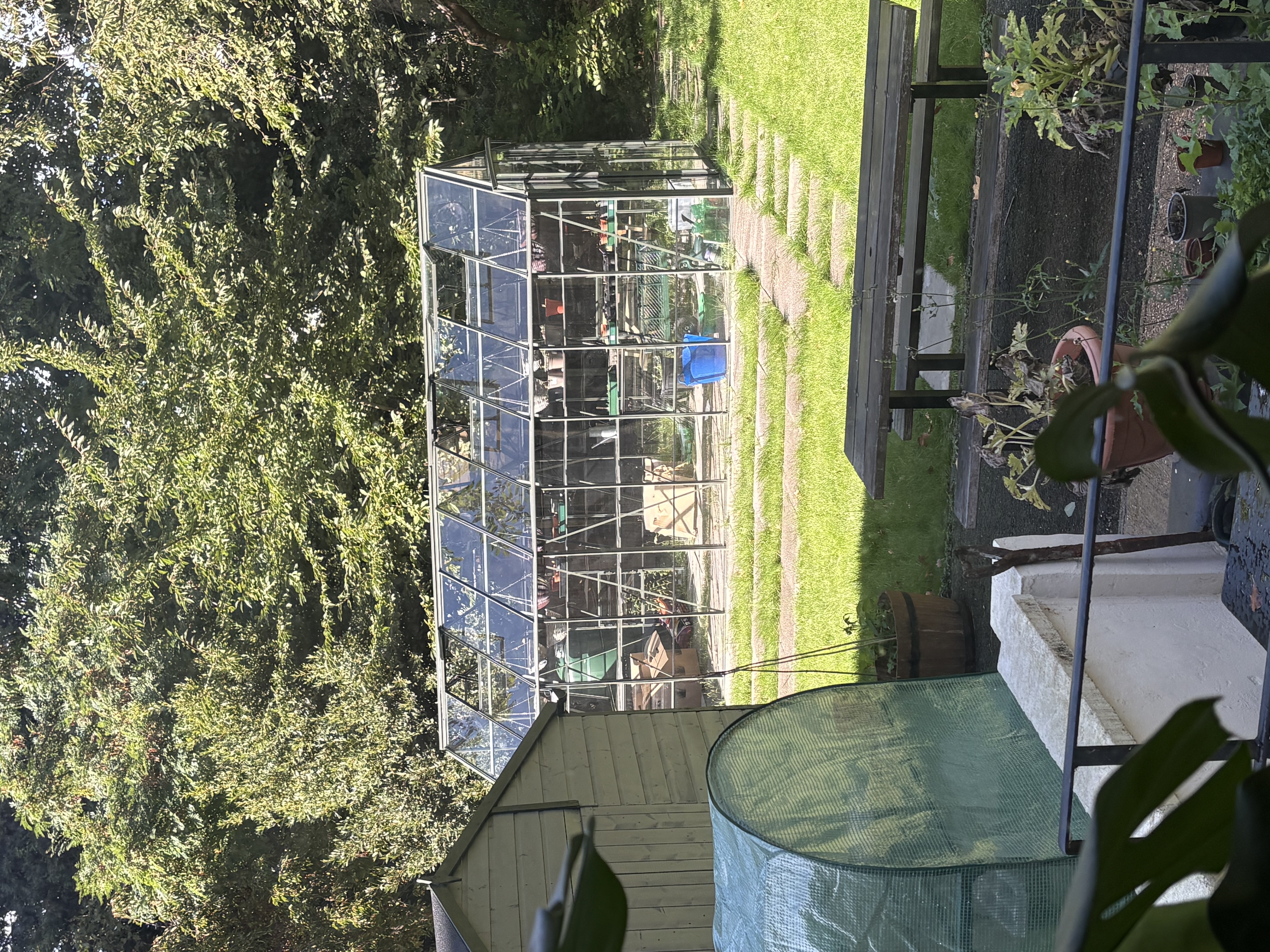 Greenhouse built as part of a community garden project